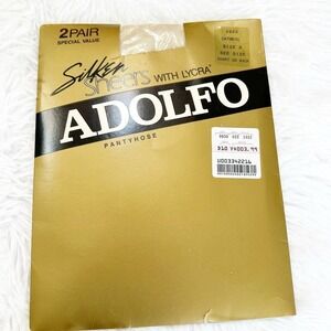 Adolfo Pantyhose 2 Pair Pack Oatmeal Size A Small Medium